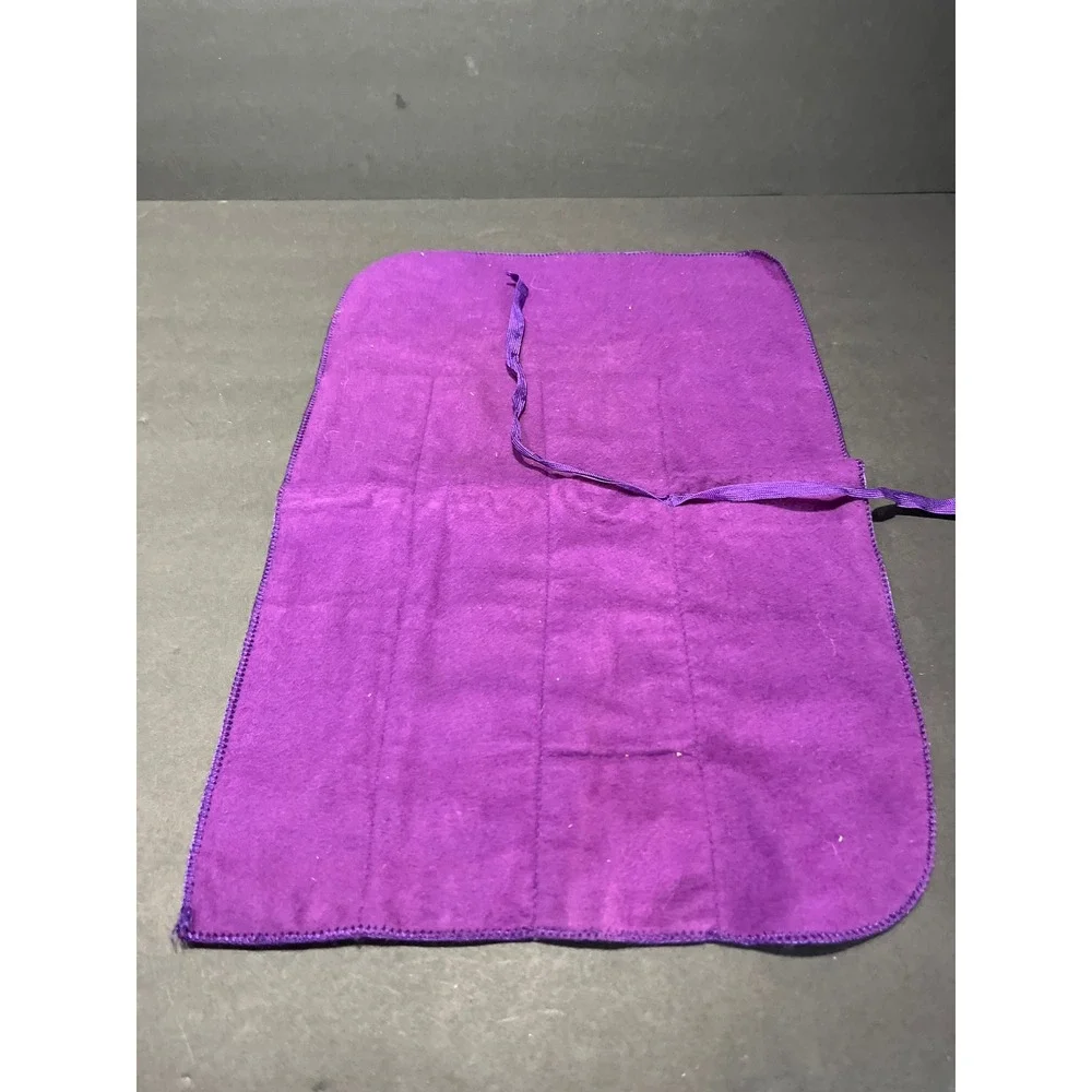 Royal Crest Sterling Silverware Storage Roll Purple Tarnish Resistant Felt Wrap